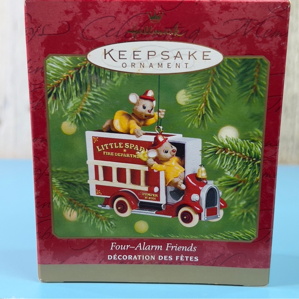 Hallmark Keepsake Ornament Four Alarm Friends Die Cast Metal Handcrafted 2001